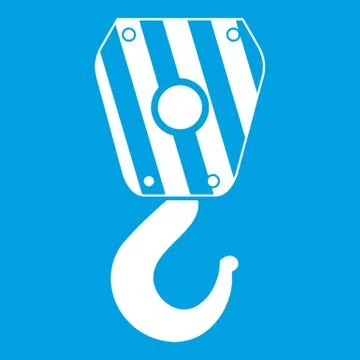 Crane hook icon white イラスト素材