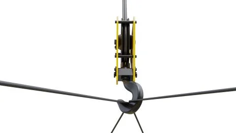 Crane hook isolated Illustrazione stock