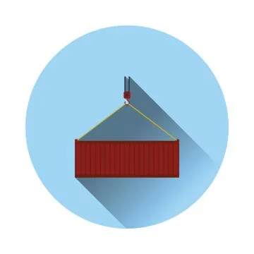 Crane hook lifting container イラスト素材