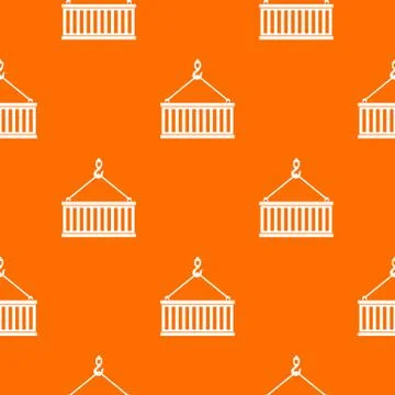 Crane hook lifts container pattern seamless Stock Illustration