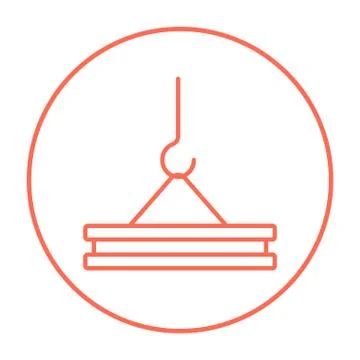 Crane hook line icon イラスト素材