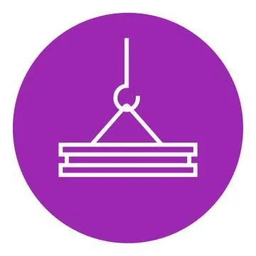 Crane hook line icon 库存插图