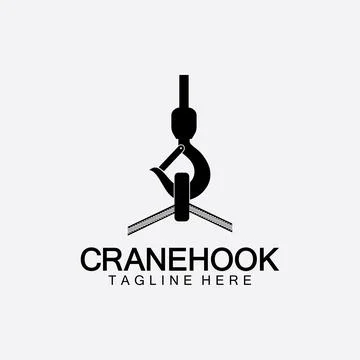 Crane hook logo icon vector illustration design  template Ilustración de archivo