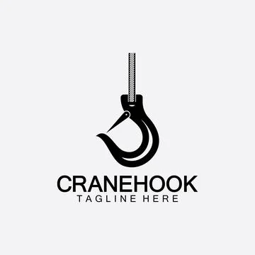 Crane hook logo icon vector illustration design  template Ilustración de archivo