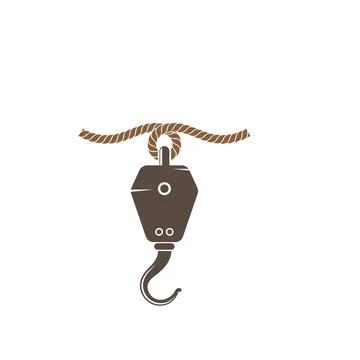 Crane hook logo vector illustration Stock Illustration