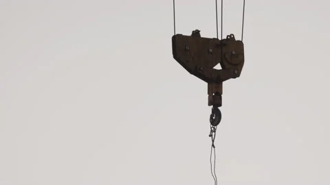 Crane hook rack focus Stock Footage 224330730