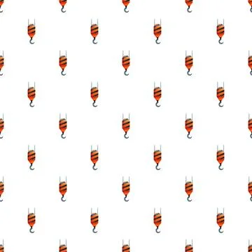 Crane hook seamless pattern repeating for construction industry Stock Illustration