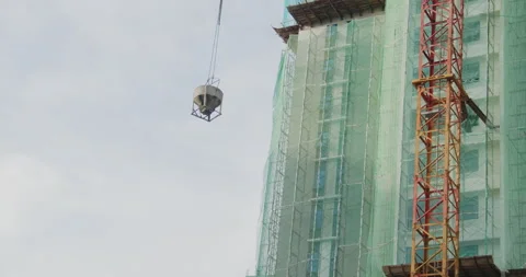 Crane hook on a site Video stock 141857050