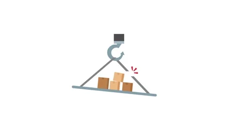 Crane icon animation Stock Footage 142019118