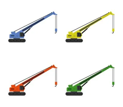Crane icon illustrated in vector on white background crane icon illustrate... Fotos de archivo