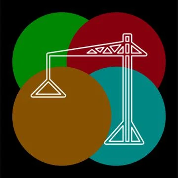 Crane icon - vector construction crane Stock Illustration