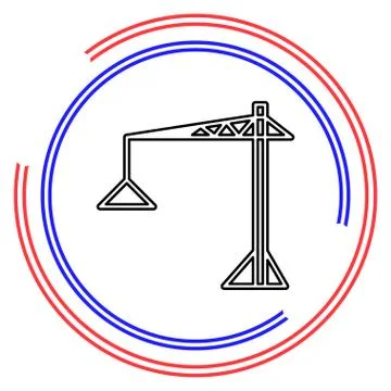 Crane icon - vector construction crane Stock Illustration