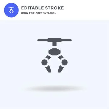 Crane icon vector, filled flat sign, solid pictogram isolated on white, logo Illustrazione stock