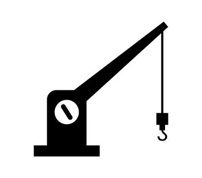 Crane icon on white background Stock Illustration