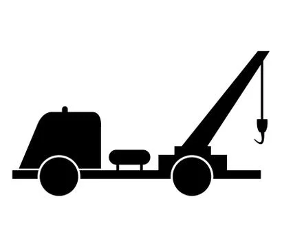 Crane icon on white background Stock Illustration