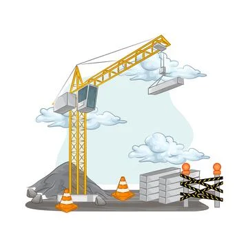 Crane Illustration Stock Illustration