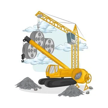 Crane Illustration Stock Illustration