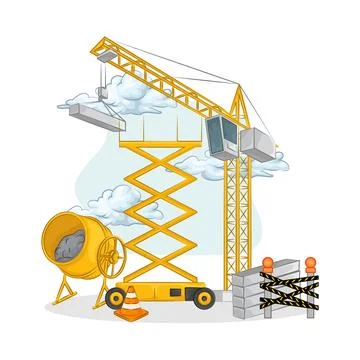 Crane Illustration Stock Illustration