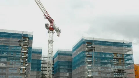 Crane in industrial area Video stock 163356687