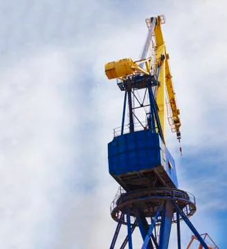 Crane. Isolated. Copy Space. Stock Photos