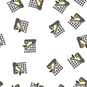 Crane lifting building materials vector seamless pattern Ilustración de archivo