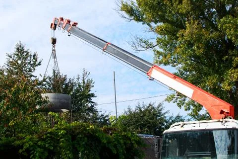 Crane for lifting cargo Stock Photos