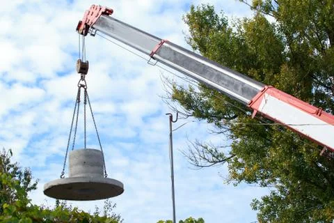 Crane for lifting cargo Stock Photos