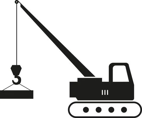 Crane lifting sign. Stock Illustration