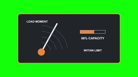 Crane Load Moment Within Limit Green Screen Overlay Stock-Footage 346946873