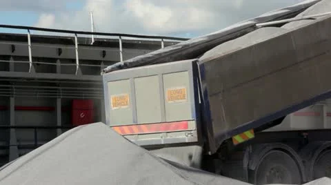 Crane loading gravel Stock Footage 22063740