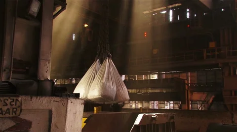 Crane loading irons parts.  Stock Footage 54768160