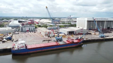 Crane Loading Large Container Ship In Port Stock Footage 196411471