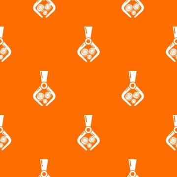 Crane with log pattern vector orange 스톡 일러스트