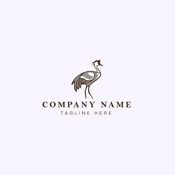 Crane logo design vector icon illustration - vector - crane logo template Stock Illustration