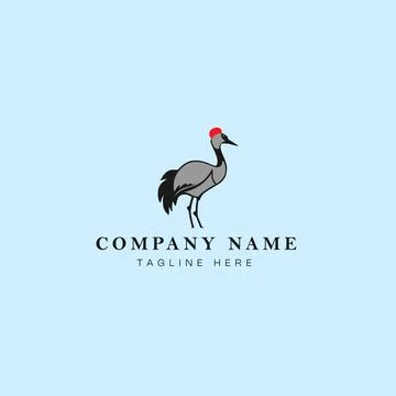 Crane logo design vector icon illustration - vector - crane logo template Stock Illustration