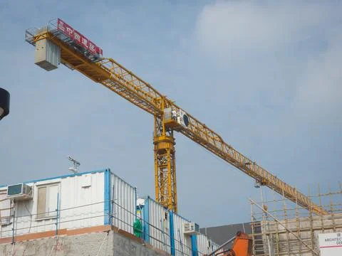 Crane machine of China State Construction Engineering Corporation in Hong Kong. Stock Photos