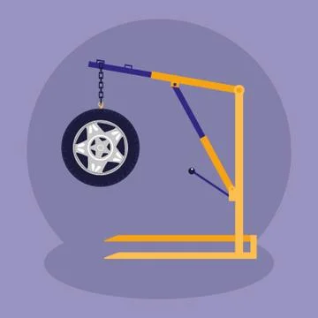 Crane mechanic workshop icon Stock Illustration