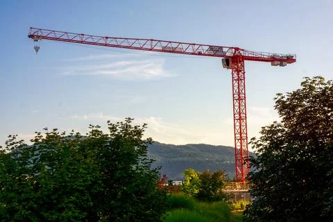 Crane in the mountains Stock Photos
