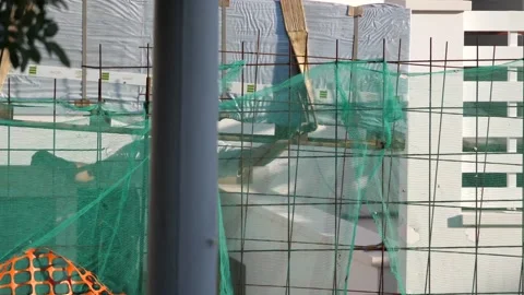 Crane moving, construction site Stock Footage 143001467