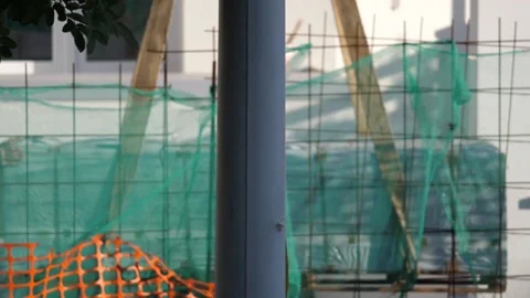 Crane moving, construction site Stock Footage 143001472