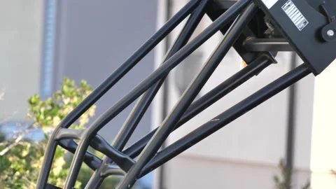 Crane moving, construction site Stock Footage 143001858