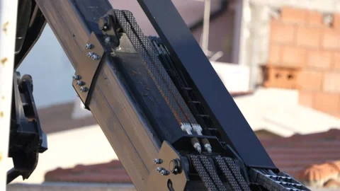 Crane moving, construction site Stock Footage 143001905