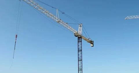 Crane Moving Stock Footage 129484907