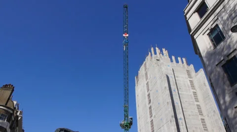 Crane moving to position hook Stock Footage 37257102