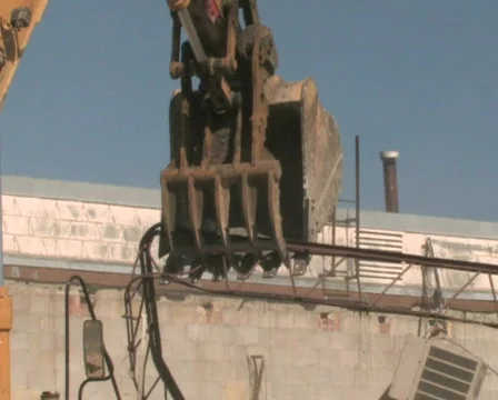 Crane Moving Rubble 1 Stock Footage 283107