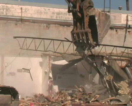 Crane Moving Rubble 2 Stock Footage 283111