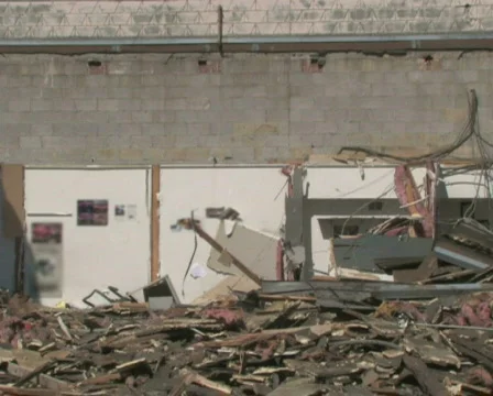 Crane Moving Rubble 3 Stock Footage 283113