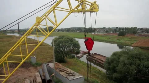 Crane near the river Stock-Footage 10310310