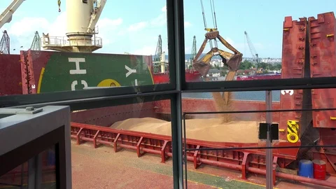 Crane operation cabin for control all equipment of crane. Crane operator control Video stock 91823917