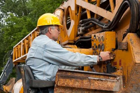 Crane operator 库存照片